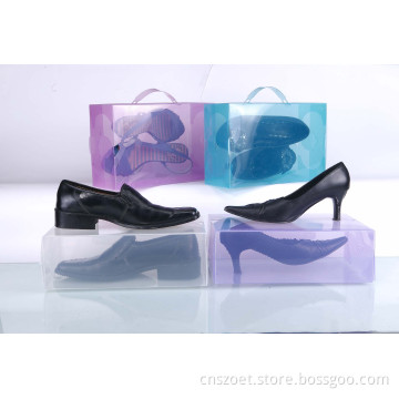 Clear Plastic Shoe Box, Transparent Shoe Box with Handle